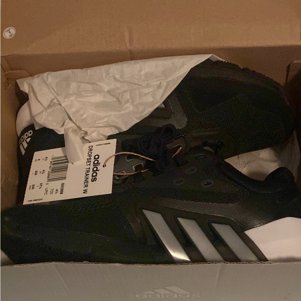 Adidas Men's Black Sneakers with Silver Stripes